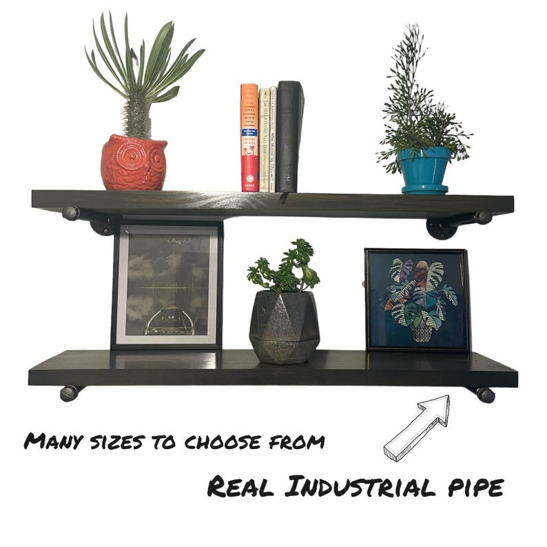 Industrial Pipe Rustic Wood Shelves Floating Reclaimed Wood Etsy