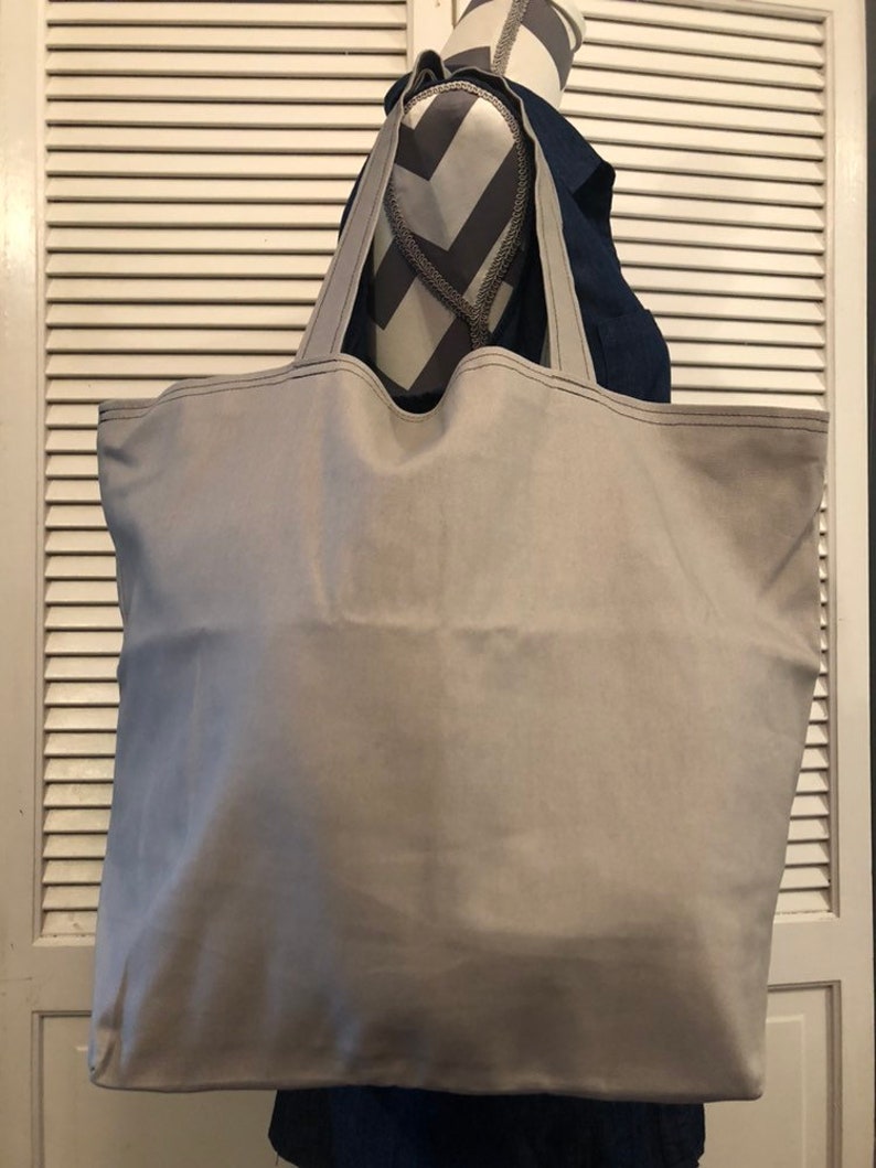 Gray Reusable Grocery Bag