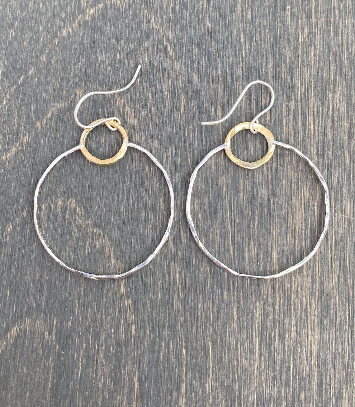 Silver and Gold Hoops Etsy
