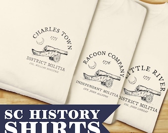 Revolutionary War History Shirt for Dad History Gift America's 250th Custom History Lover Tshirt South Carolina Shirt Gift for Dad