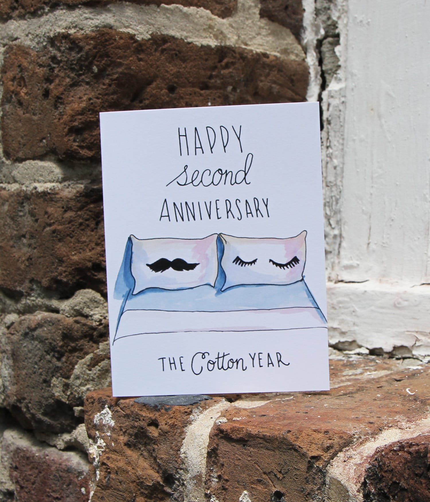 Gifts By Year 2nd Wedding Anniversary Card Cotton Anniversary Him