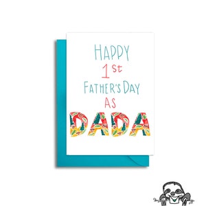 1.Vatertag als Dada, 1.Vatertag, 1.Vatertagsgeschenk, 1.Vatertagskarte, Dada 1.Vatertag, neues Baby 1.Vatertag