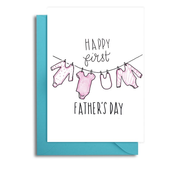 First Father's Day Card, 1st Father's Day Card, Father's Day from Baby, 1st Father's Day Card Simple, 1st Fathers Day from Wife