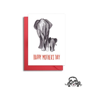 Carte maman et bébé éléphant, carte de fête des mères éléphant, carte pour maman, cadeau de fête des mères, première fête des mères, maman et bébé, carte de fête des mères