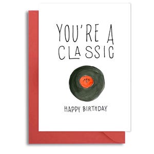 Cartão de aniversário de 40 anos, cartão de aniversário temático dos anos 80, cartão de aniversário para ele, cartão de aniversário engraçado para ele, você é um clássico de 1985