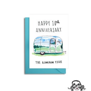 Biglietto per il 10° anniversario, anniversario in alluminio, biglietto per il 10° anniversario di matrimonio per il marito, buon 10° anniversario, biglietto per i 10 anni di matrimonio