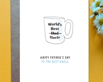 Uncle Father's Day Card for Uncle Father's Day Gift Custom Name Card Funny Father's Day Mug for Uncle