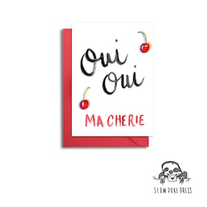 Oui Oui Ma Cherie, divertente biglietto francese