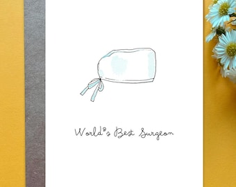 World's Best Surgeon Card Thank You for being my Surgeon Gift Custom Doctor Gift OR Nurse Thank You Anesthesiologist Thank you Gift