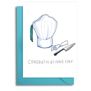 Chef Card, Culinary School Graduation Card, CIA graduation card, Pastry Chef Card, Cooking Card