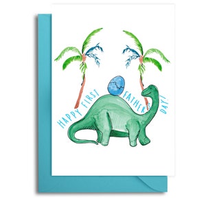 Erste Vatertagskarte, Dinosaurier Vatertagskarte, Neugeborenen Vatertag, Karte für Papa vom Bauch, alles Gute zum Vatertag vom Bauch