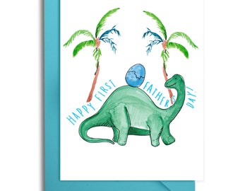 First Father's Day Card, Dinosaur Father's Day Card, New Born Father's Day, Card for Dad from the Bump, Happy Father's Day from the Bump