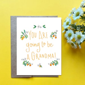 Du wirst eine Oma sein, Du bist eine Großmutter, Schwangerschaftsanzeige für Mama, We're Pregnant Card, 1. Muttertagskarte als Oma,