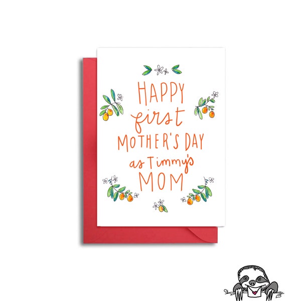 1st Mother's Day as Baby's Mom, First Mother's Day Card, Mother's Day with Two kids, Mom of 2 Mother's Day Card, New baby's 1st Mother's Day