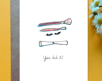 Custom Esthetician School Graduation Card Cosmetology Grad Gift Paul Mitchell Graduation Esthetician Card