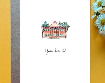 College of Charleston Graduation Card Customizable CofC Graduation Party College of Charleston Masters Degree Randolph Hall CofC Art