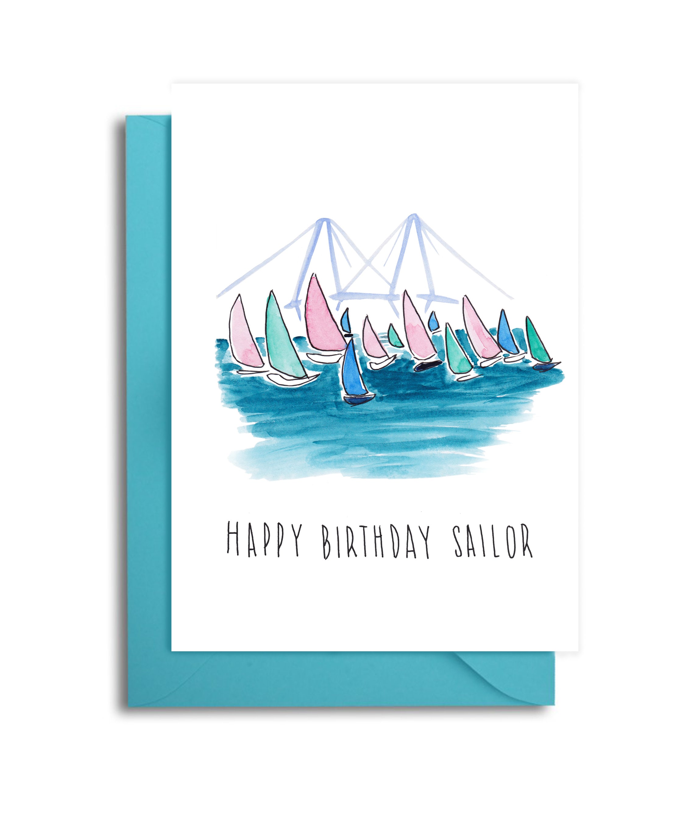 Geburtstagskarte Für Männer – Segelboot-Design Mit Goldprägung, 17x12,5 Cm, Inkl. Umschlag