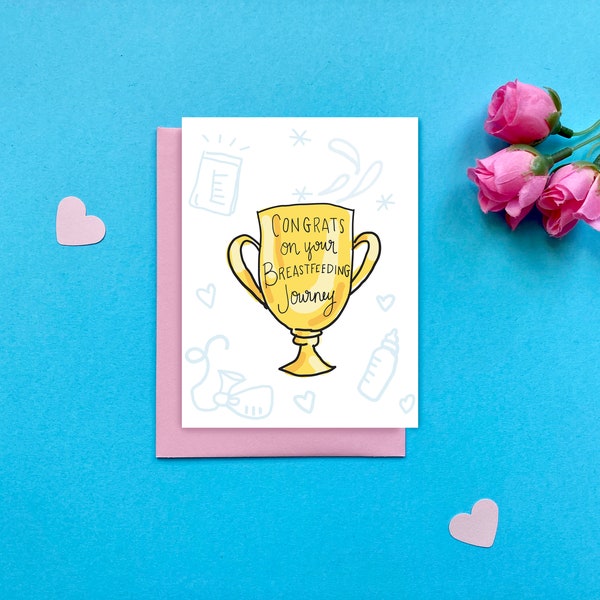 Congratulations on your Breast Feeding Journey, Breastfeeding Card, New Mom Card, Mama encouragement, Breastfeeding Journey