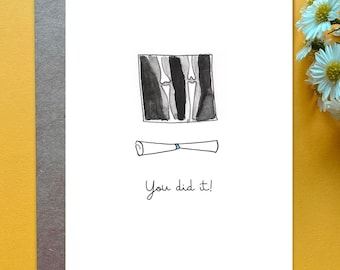Custom Med School Graduation Card Radiologist Graduation Xray Technician Card Medical School Grad Party Orthopedist Grad