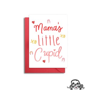 Mama's Kleine Cupido, 1e Valentijnsdagkaart, Baby's Eerste Valentijn, Valentijn voor Kinderen, Baby Mijlpaal, Valentijn voor Moeder van Baby