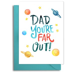Tarjeta del día del padre, papá extravagante, tarjeta del día del padre extravagante, tarjeta para papá genial, papá hippie, tarjeta del día del padre de la vieja escuela, tarjeta para papá