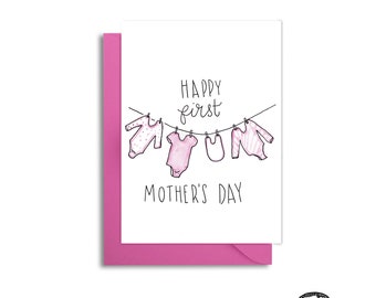 First Mother's Day Card, First Mother's Day, 1st Mother's Day Card, Mother's Day from Baby, Mom's 1st Mother's Day,