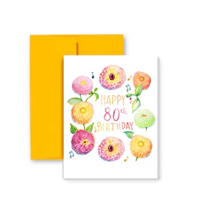 80. Geburtstagskarte für Sie, 80. Geburtstag für Mama, 80. Geburtstagskarte für Oma