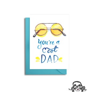 Coole Papa Karte, Cooler Vatertag, Du bist ein cooler Papa, 70er Vatertagskarte, Vatertagskarte, 1. Vatertagskarte, Vatertagskarte von Frau,