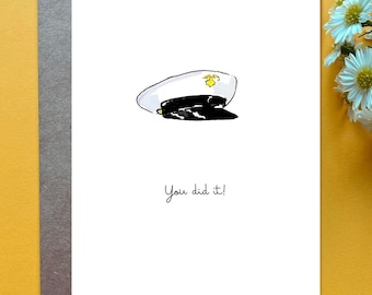 Custom Marine Corps Officer Graduation Card Military Promotion Card Marine Corps Retirement Gift Personalized Marines Hat Card