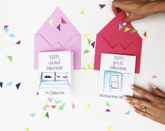 Anniversary Card Collection for 1st through 20 Years of Marriage Bulk Wedding Anniversary Cards for Couple
