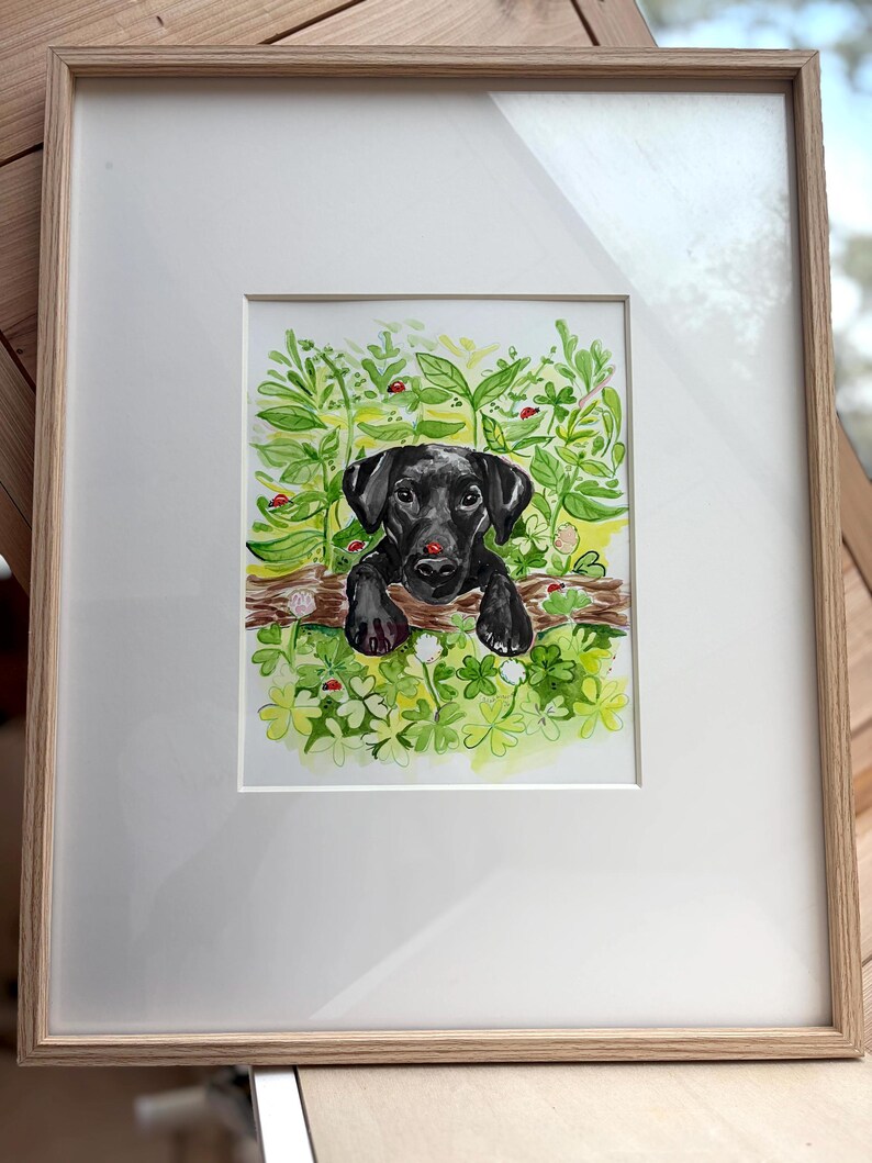 Custom Pet Portrait Watercolor Pet Memorial Painting Dog Mom Gift ...