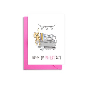 Carte de première fête des mères, carte de fête des mères avec crèche, carte pour maman, carte de nouvelle maman, carte de fête des mères pour bébé 1ère fête des mères