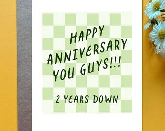 Customizable Anniversary Card for Friends Paper Traditional Anniversary Gift for the Couple Anniversary Card for Son and Daughter