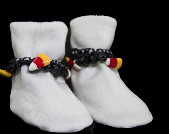 Candy Corn Beaded Socks