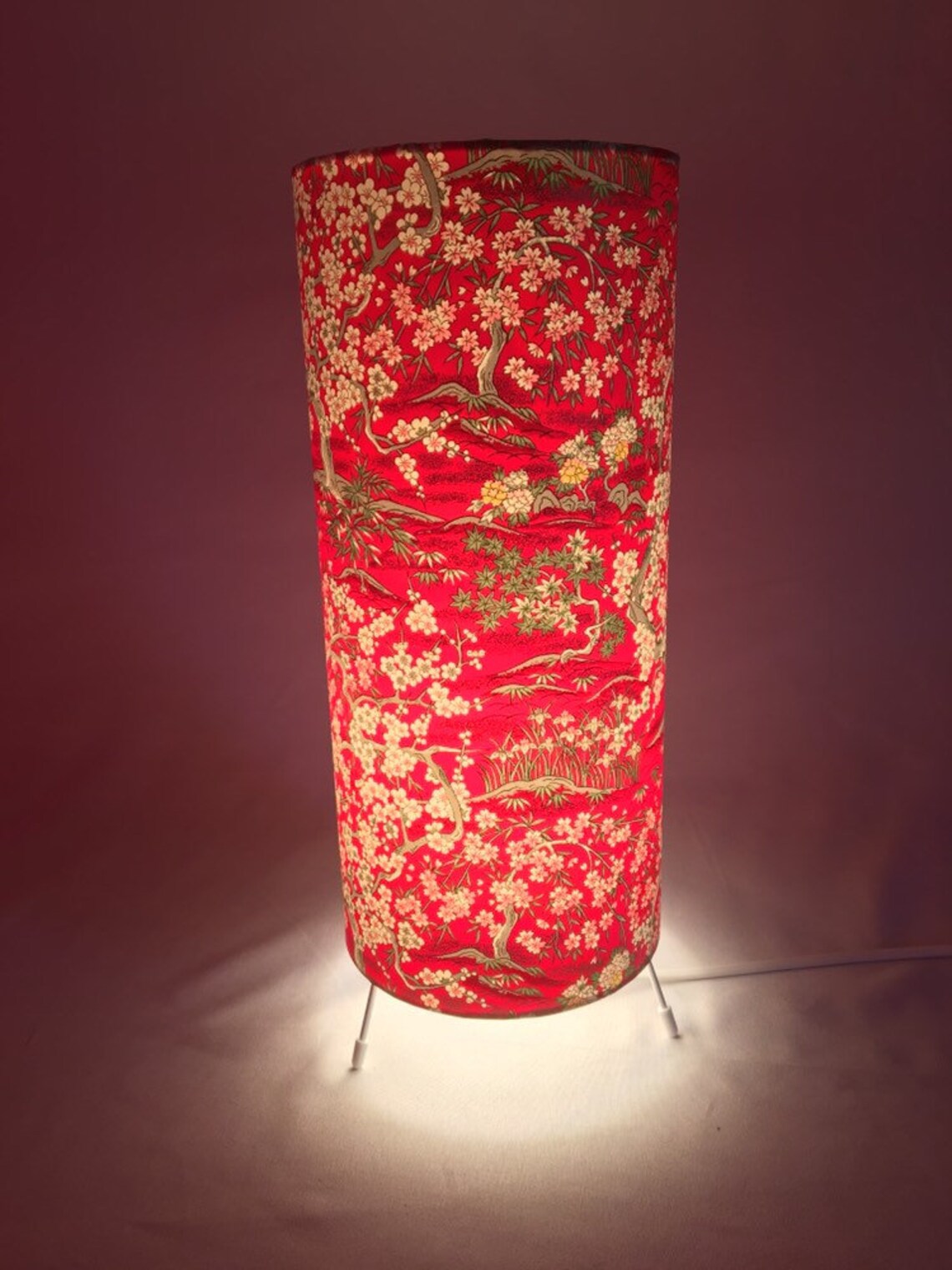Table or Floor Lamp Handmade With Japanese Hand Silk Screen Etsy UK