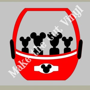 Mouse Ears Family Gondola SVG - digital file ONLY