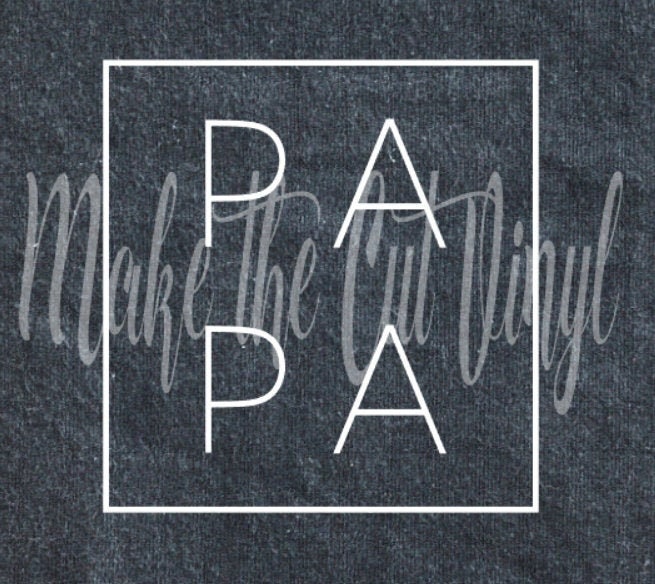 PAPA Square - SVG design - digital file ONLY - Instant Download