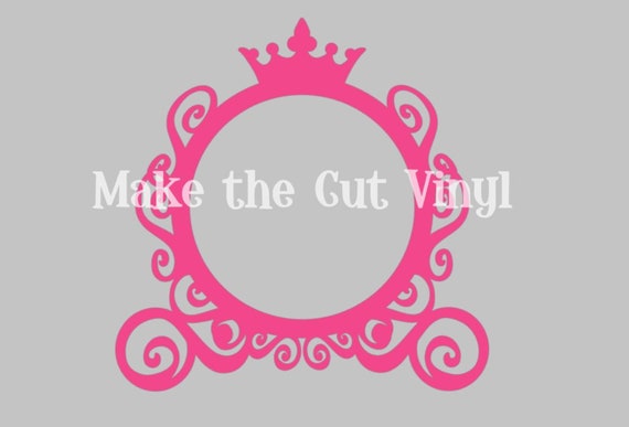 Download Princess Carriage Monogram Frame Svg File Download Etsy