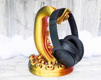 Tentacle Headphone Stand – 3D Printed Kraken Headset Holder | Octopus Desk Organizer | Gamer Gift