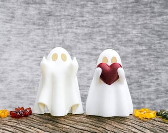 Adorable Ghost Couple Gift - Whimsical Home Decor, Best Friend Gift, Love Keepsake, Halloween Present
