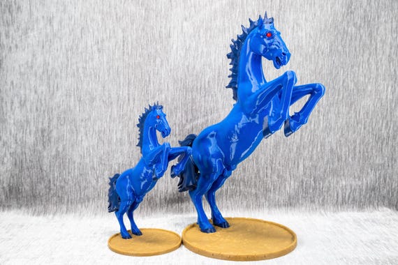 Blue Mustang “Blucifer” Statue – Denver Airport Horse Figurine | Colorado Souvenir | 3D Printed Gift (Multiple Sizes)