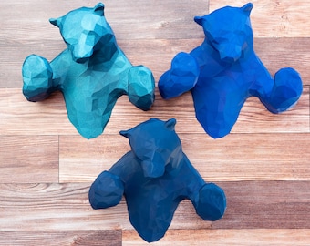 Denver Blue Bear Wall Mount | Colorado Wall Art | I See What You Mean Inspired Bear Decor | Denver Gift for Colorado Lovers