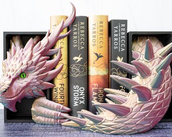 Spine Guard Dragon Book Nook, Fantasy Dragon Bookend, 3D Printed Bookshelf Decor, Romantasy Shelf Insert, Book Lover Gift