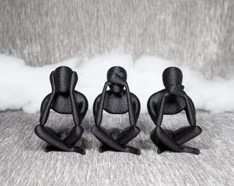 Nobody Figurines – Minimalist Abstract Sculptures for Home Decor, Meditation, Yoga Gifts & Modern Art Lovers