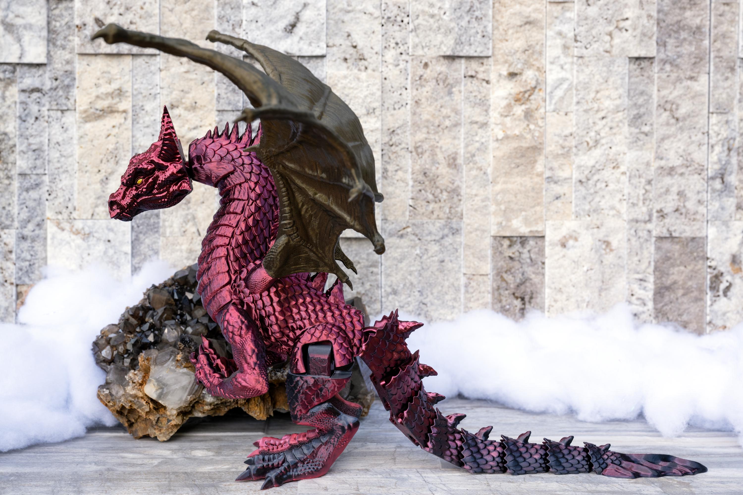 Epic Dragon 3D Print – Fantasy Dragon Figurine – Majestic Mythical ...