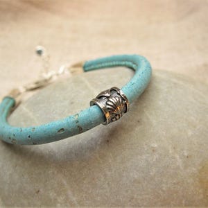 Camino de Santiago bracelet 925 sterling silver concha shell bead + cork