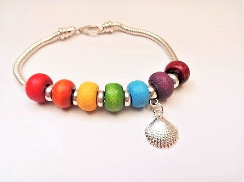 Rainbow of Hope bracelet Stay Well Be Safe Camino scallop shell