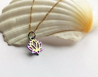 Stay Well gift, wellness necklace - Lotus