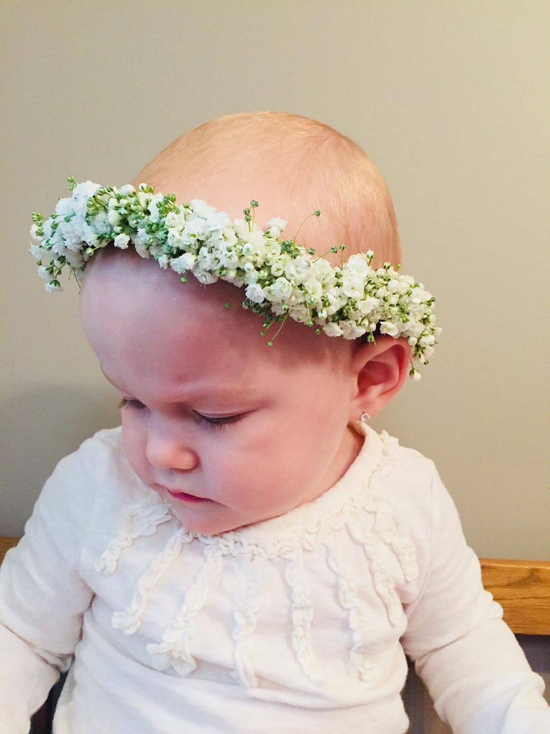 Fresh Baby's Breath Crown White Flower Crown Country Etsy Australia