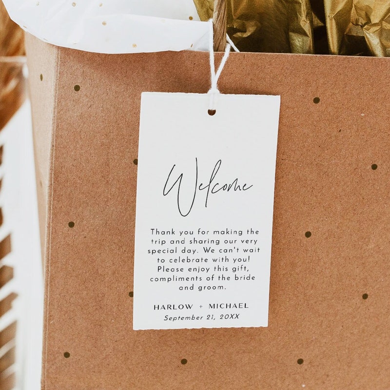 Welcome Bag Tags Etsy